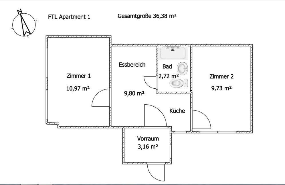 Monteur - Budget Apartments Freital Quarto foto